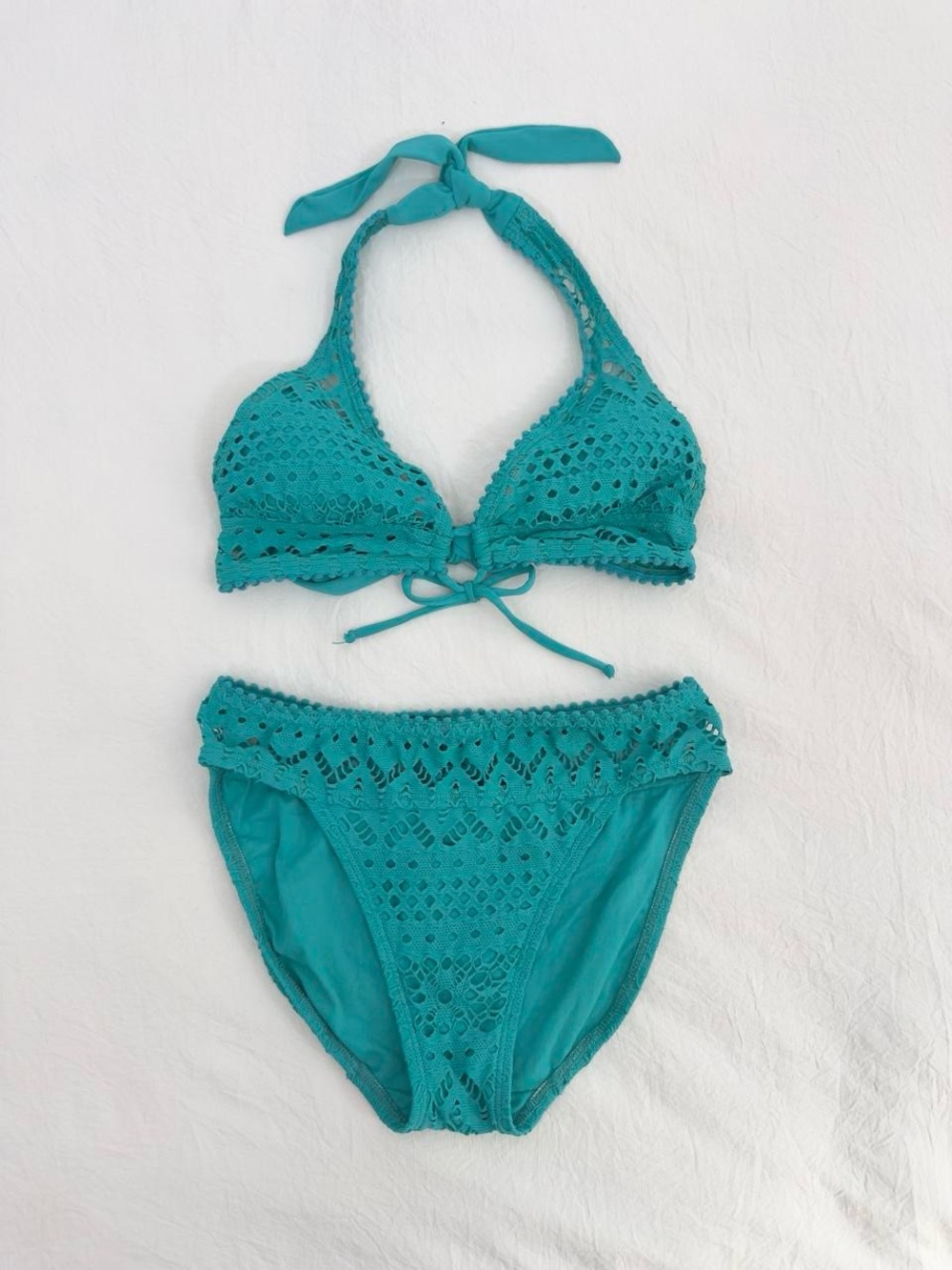 Turquoise Lace Bikini - Picture 8 of 8